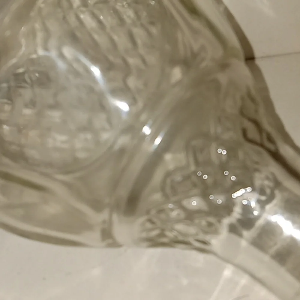 vintage Elegant Clear Glass Crown Royal Decanter